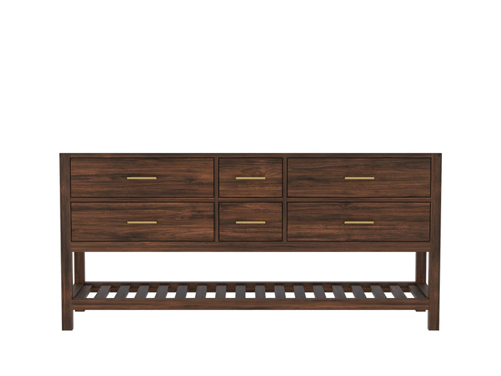 Parker Teak Wood 72 in. W x 22 in. D Double Sink Bathroom Vanity - photo 6