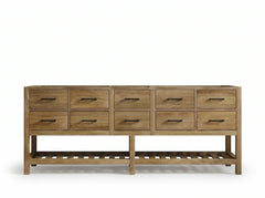 Parker Teak Wood 84 in. W x 22 in. D Double Sink Bathroom Vanity - photo 23