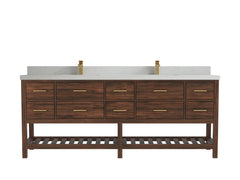 Parker Teak Wood 84 in. W x 22 in. D Double Sink Bathroom vanity with - photo 22