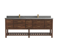 Parker Teak Wood 84 in. W x 22 in. D Double Sink Bathroom vanity with - photo 28