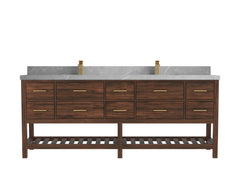 Parker Teak Wood 84 in. W x 22 in. D Double Sink Bathroom vanity with - photo 26