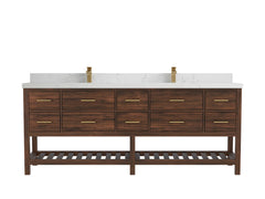 Parker Teak Wood 84 in. W x 22 in. D Double Sink Bathroom vanity with - photo 24