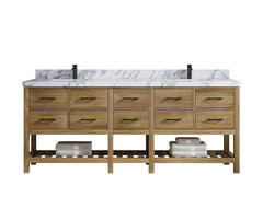 Parker Teak Wood 84 in. W x 22 in. D Double Sink Bathroom Vanity - photo 13