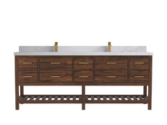 Parker Teak Wood 84 in. W x 22 in. D Double Sink Bathroom vanity with - photo 14