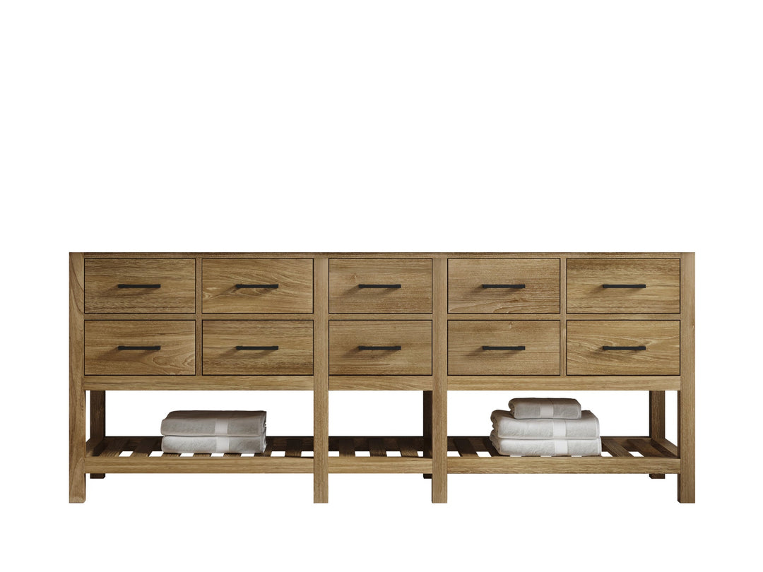 Parker Teak Wood 84 in. W x 22 in. D Double Sink Bathroom Vanity | 
              
                Premium Natural Teak
                
                  
             - PRK_TK_PRM_CA_BK_84 - photo №6
