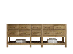 Parker Teak Wood 84 in. W x 22 in. D Double Sink Bathroom Vanity - photo 6