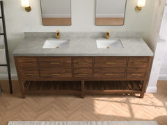 Parker Teak Wood 84 in. W x 22 in. D Double Sink Bathroom vanity with - photo 25