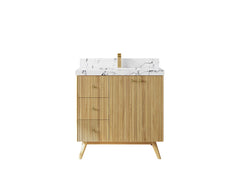Pasadena Teak Wood 36 in. W x 22 in D Center Sink Bathroom Vanity - photo 22