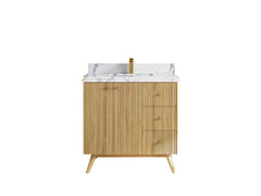 Pasadena Teak Wood 36 in. W x 22 in. D Center Sink Bathroom Vanity - photo 20