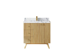 Pasadena Teak Wood 36 in. W x 22 in D Center Sink Bathroom Vanity - photo 25