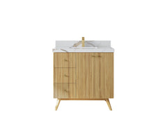 Pasadena Teak Wood 36 in. W x 22 in D Center Sink Bathroom Vanity - photo 24