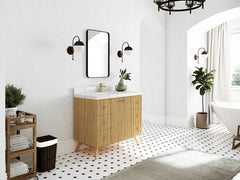 Pasadena Teak Wood 42 in. W x 22 in. D Single Sink Bathroom Vanity - photo 2
