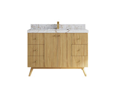 Pasadena Teak Wood 48 in. W x 22 in. D Single Sink Bathroom Vanity - photo 24