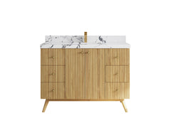 Pasadena Teak Wood 48 in. W x 22 in. D Single Sink Bathroom Vanity - photo 18