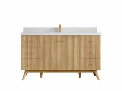 Pasadena Teak Wood 60 in. W x 22 in. D Single Sink Bathroom Vanity - photo 4