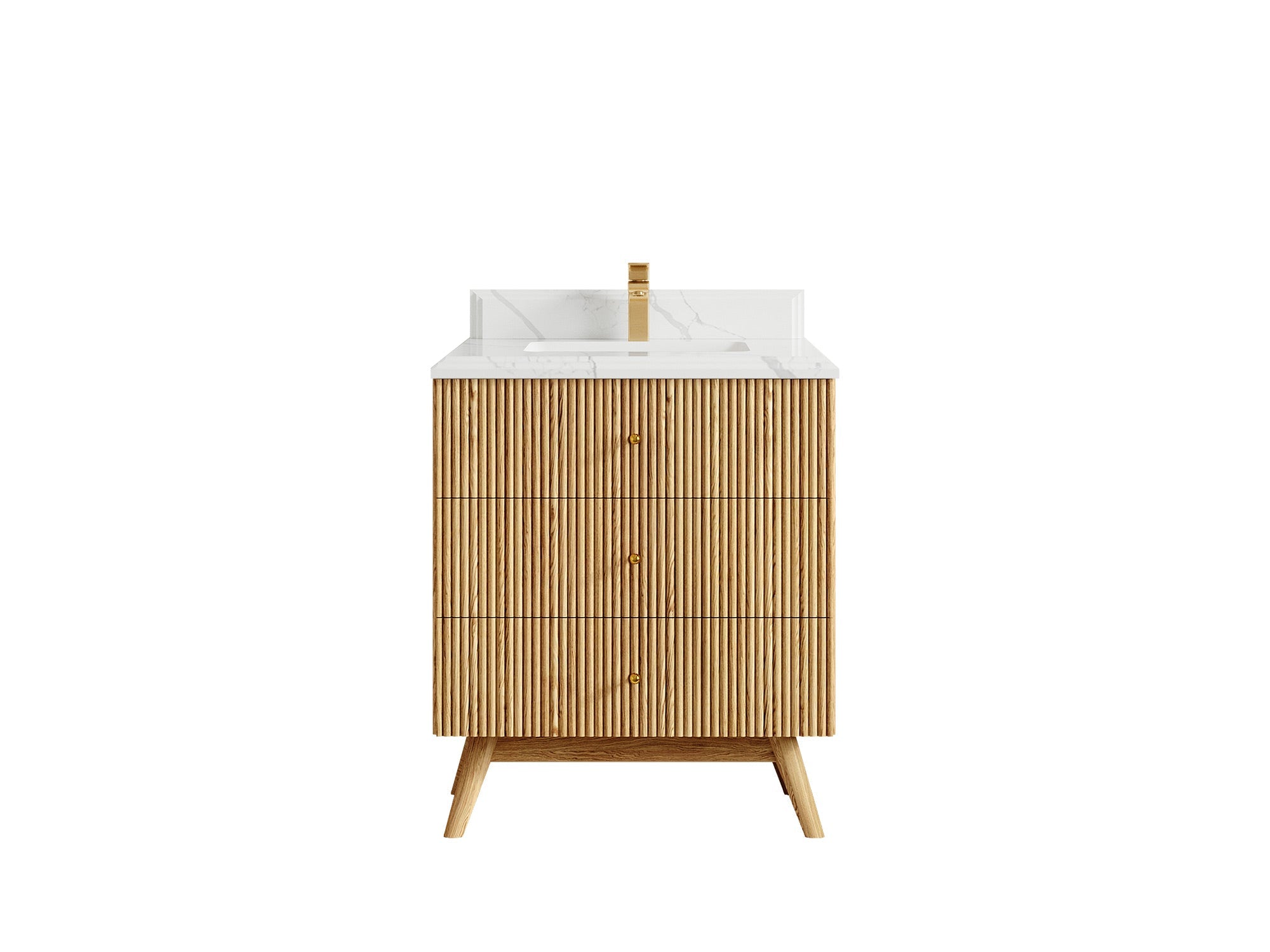 Pasadena White Oak 30 in. W x 22 in. D Single Sink Bathroom Vanity - Willow Bath and Vanity