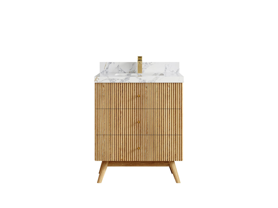 Pasadena White Oak 30 in. W x 22 in. D Single Sink Bathroom Vanity - Willow Bath and Vanity