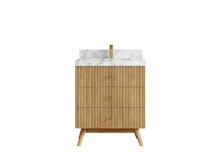 Pasadena White Oak 30 in. W x 22 in. D Single Sink Bathroom Vanity - photo 8