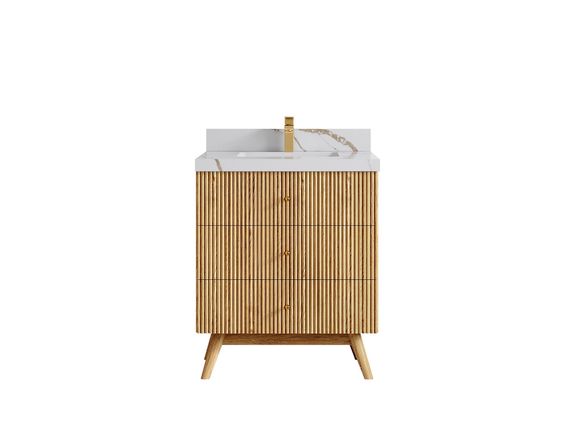 Pasadena White Oak 30 in. W x 22 in. D Single Sink Bathroom Vanity - Willow Bath and Vanity