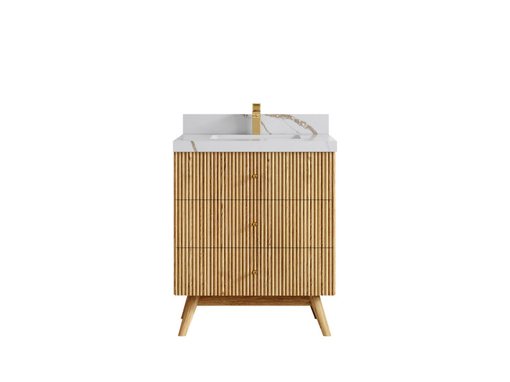 Pasadena White Oak 30 in. W x 22 in. D Single Sink Bathroom Vanity - photo 12