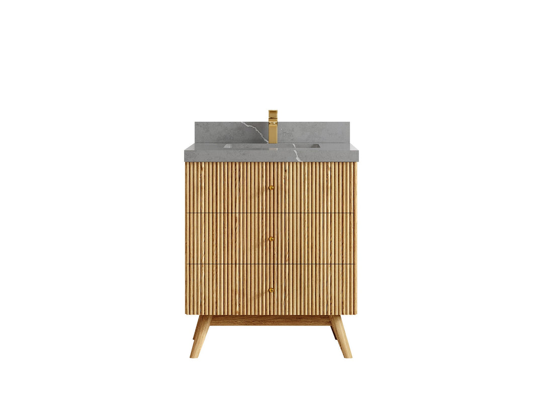 Pasadena White Oak 30 in. W x 22 in. D Single Sink Bathroom Vanity - Willow Bath and Vanity
