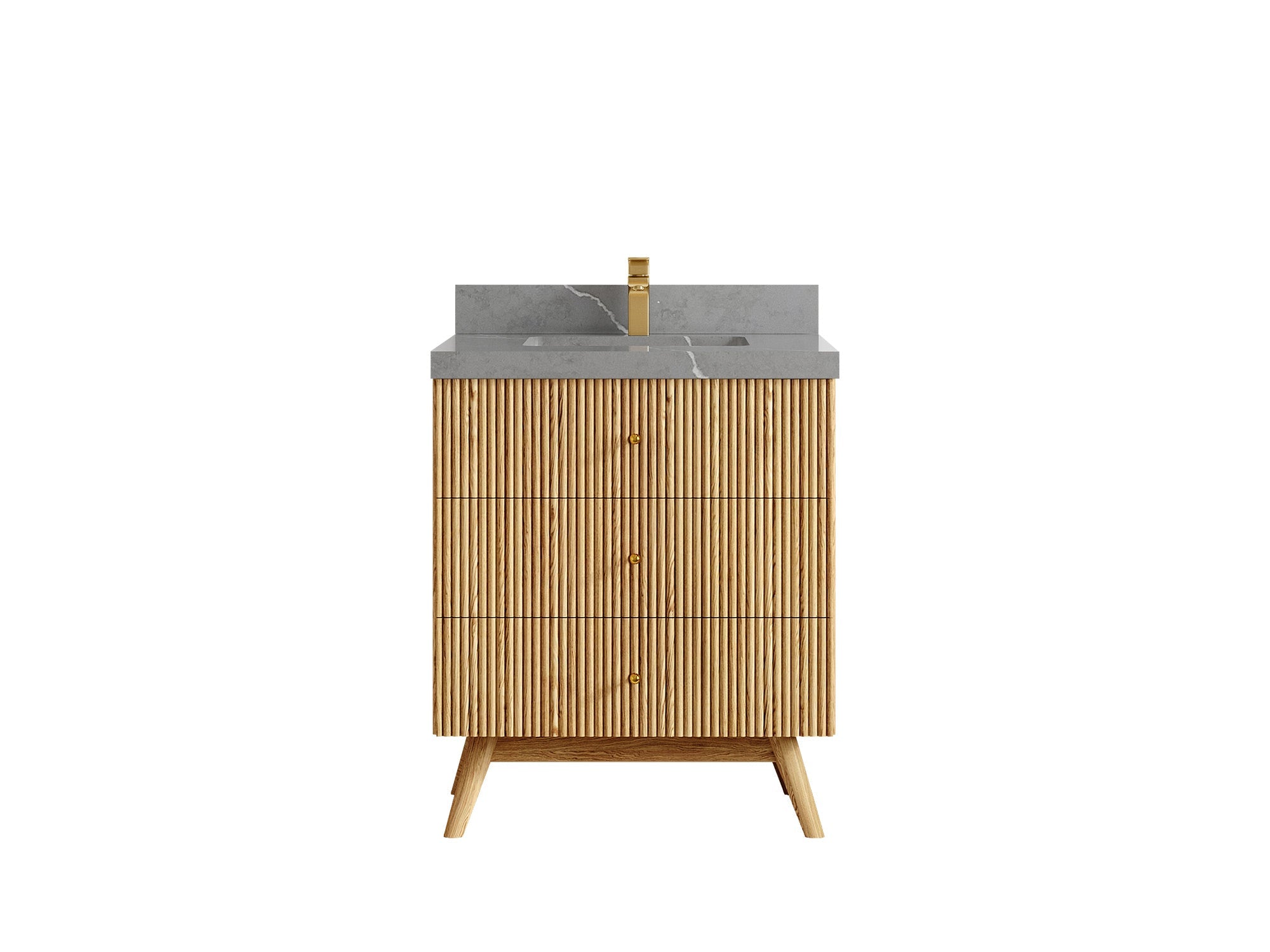 Pasadena White Oak 30 in. W x 22 in. D Single Sink Bathroom Vanity - Willow Bath and Vanity