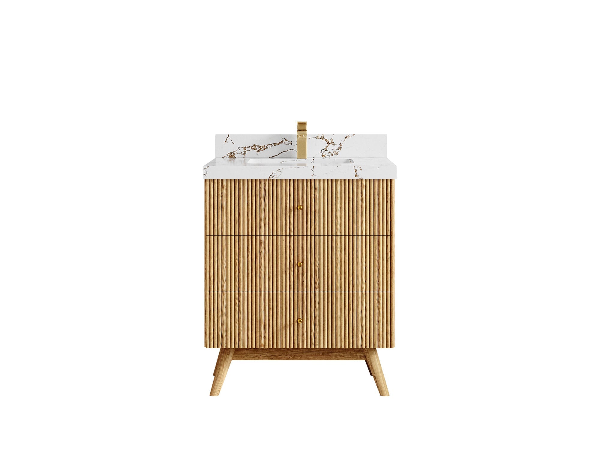 Pasadena White Oak 30 in. W x 22 in. D Single Sink Bathroom Vanity - Willow Bath and Vanity