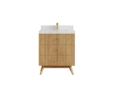 Pasadena White Oak 30 in. W x 22 in. D Single Sink Bathroom Vanity - Willow Bath and Vanity