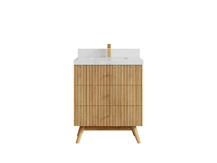Pasadena White Oak 30 in. W x 22 in. D Single Sink Bathroom Vanity - photo 16