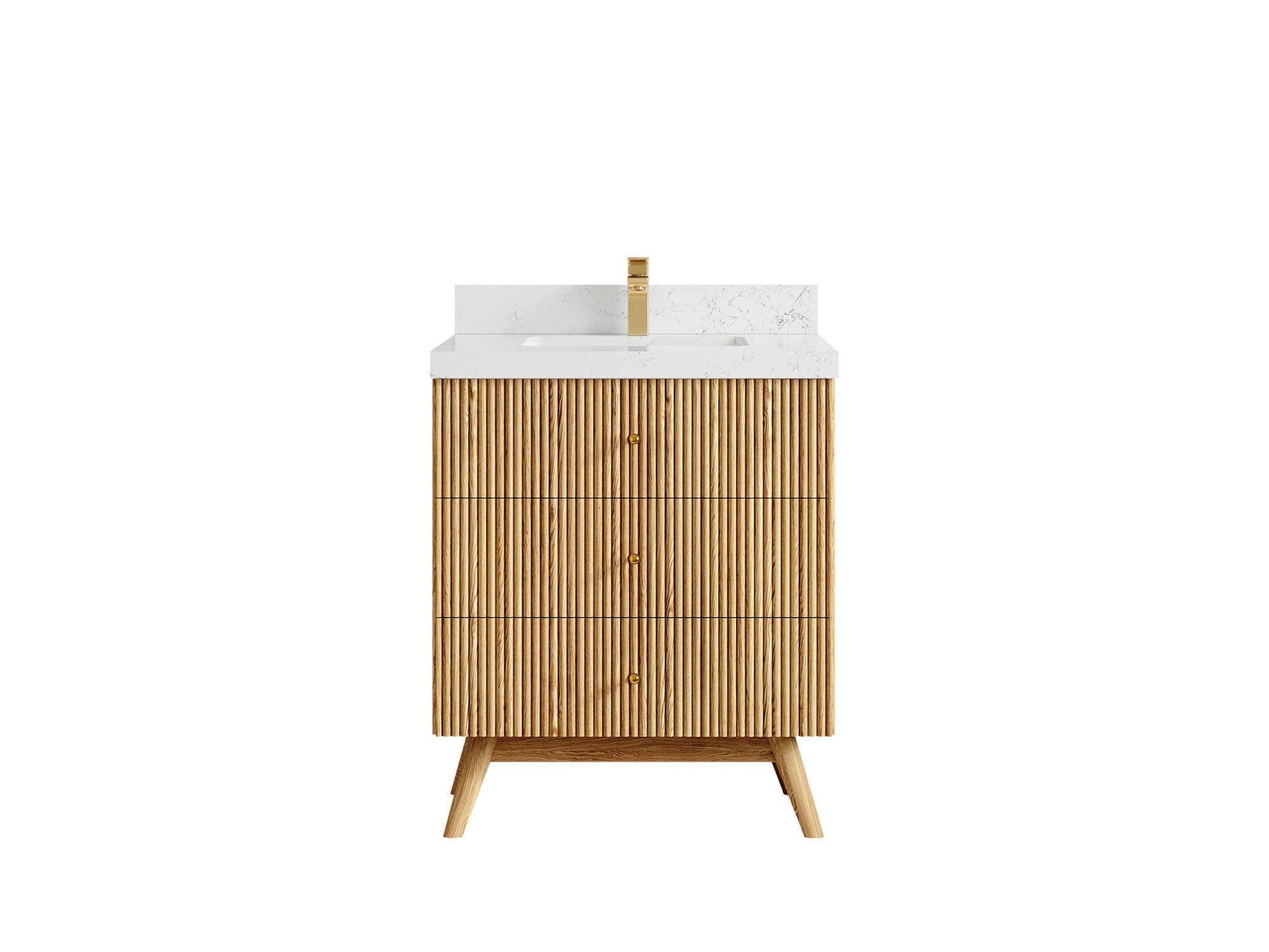 Pasadena White Oak 30 in. W x 22 in. D Single Sink Bathroom Vanity - Willow Bath and Vanity