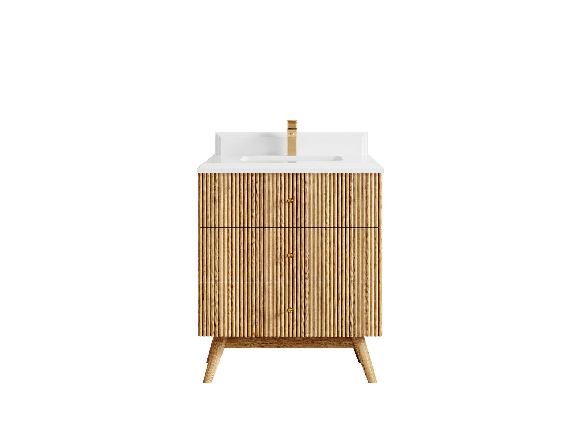 Pasadena White Oak 30 in. W x 22 in. D Single Sink Bathroom Vanity - Willow Bath and Vanity