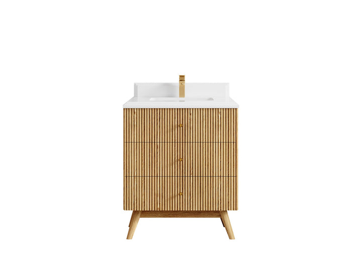 Pasadena White Oak 30 in. W x 22 in. D Single Sink Bathroom Vanity - photo 28
