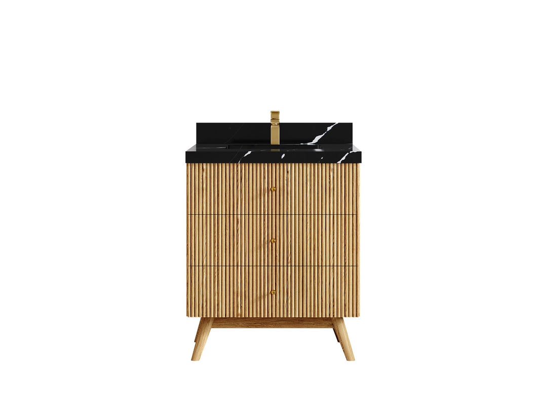 Pasadena White Oak 30 in. W x 22 in. D Single Sink Bathroom Vanity - Willow Bath and Vanity