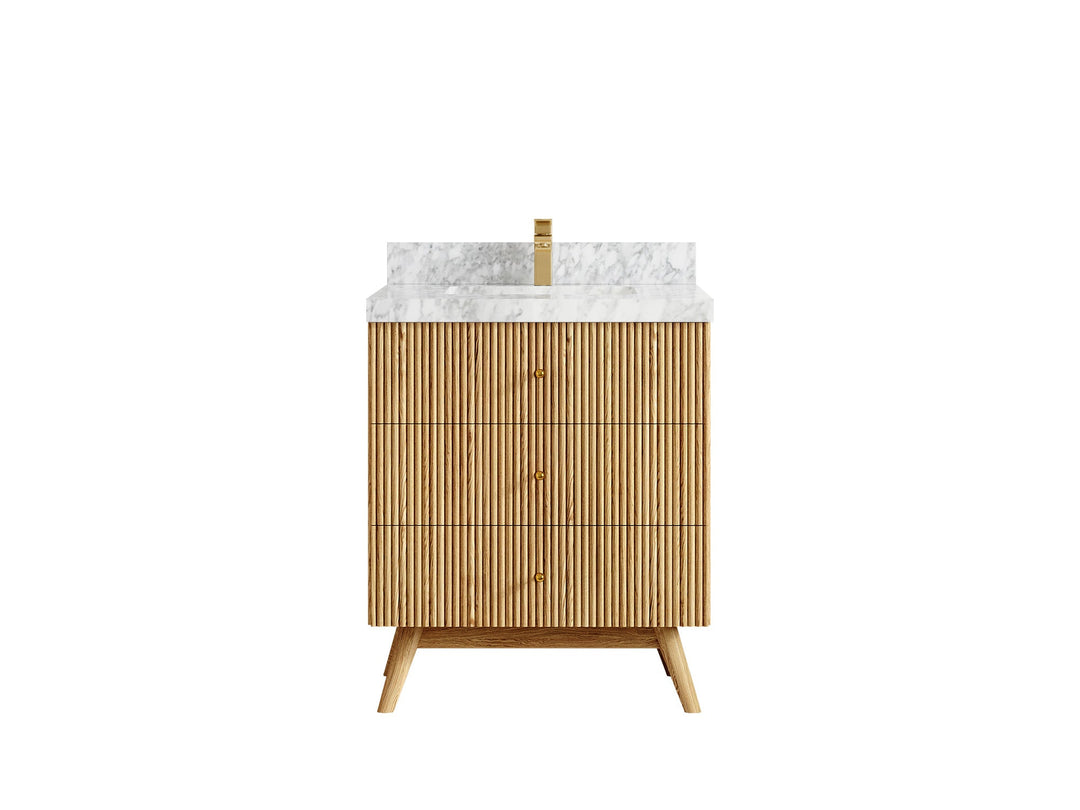 Pasadena White Oak 30 in. W x 22 in. D Single Sink Bathroom Vanity - Willow Bath and Vanity