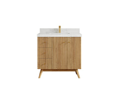 Pasadena White Oak 36 in. W x 22 in. D Center Sink Bathroom Vanity - photo 14