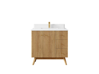 Pasadena White Oak 36 in. W x 22 in. D Center Sink Bathroom Vanity - Willow Bath and Vanity