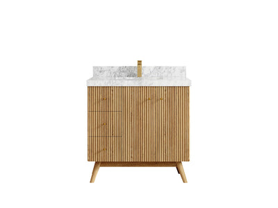 Pasadena White Oak 36 in. W x 22 in. D Center Sink Bathroom Vanity - Willow Bath and Vanity