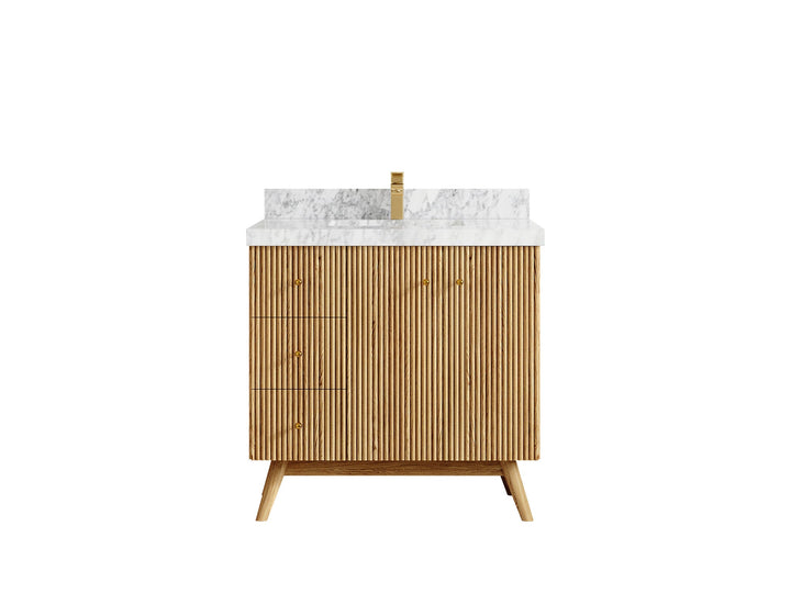 Pasadena White Oak 36 in. W x 22 in. D Center Sink Bathroom Vanity - photo 18