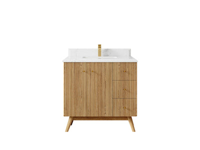 Pasadena White Oak 36 in. W x 22 in. D Center Sink Bathroom Vanity - Willow Bath and Vanity