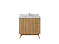 Pasadena White Oak 36 in. W x 22 in. D Center Sink Bathroom Vanity - photo 42