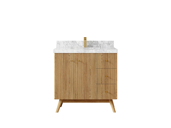 Pasadena White Oak 36 in. W x 22 in. D Center Sink Bathroom Vanity - photo 18