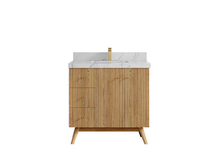 Pasadena White Oak 36 in. W x 22 in. D Center Sink Bathroom Vanity - photo 42