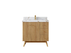 Pasadena White Oak 36 in. W x 22 in. D Center Sink Bathroom Vanity - photo 38