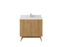 Pasadena White Oak 36 in. W x 22 in. D Center Sink Bathroom Vanity - photo 14