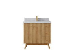 Pasadena White Oak 36 in. W x 22 in. D Center Sink Bathroom Vanity - photo 32