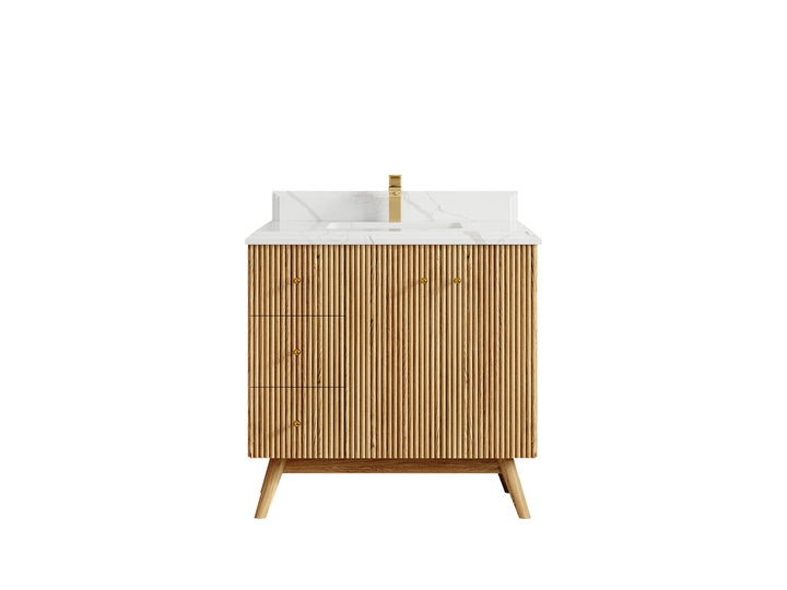 Pasadena White Oak 36 in. W x 22 in. D Center Sink Bathroom Vanity - photo 22