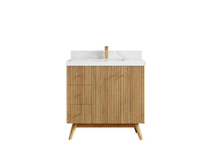 Pasadena White Oak 36 in. W x 22 in. D Center Sink Bathroom Vanity - photo 12