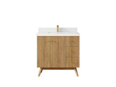 Pasadena White Oak 36 in. W x 22 in. D Center Sink Bathroom Vanity - Willow Bath and Vanity