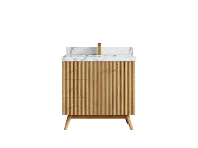 Pasadena White Oak 36 in. W x 22 in. D Center Sink Bathroom Vanity - Willow Bath and Vanity