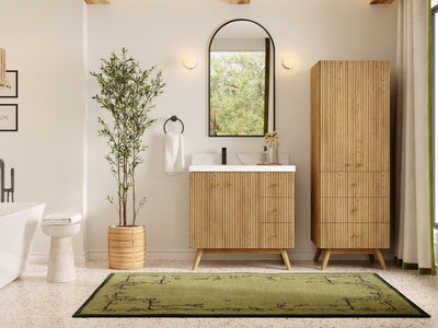 Pasadena White Oak 36 in. W x 22 in. D Left Offset Sink Bathroom Vanity - Willow Bath and Vanity